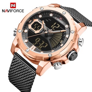 <span class=keywords><strong>NAVIFORCE</strong></span> <span class=keywords><strong>9172</strong></span> de acero inoxidable de deporte para hombre de lujo reloj analógico digital Relojes hombres - Product Image 3