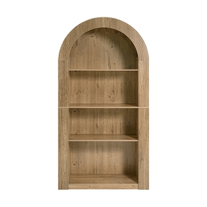 Bibliothèque arquée de 78,74 po de hauteur, bibliothèque de rangement arquée à 4 niveaux de style moderne du milieu du siècle avec étagère de présentation ouverte - Product Image 6