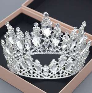 มงกุฏคริสตัลแบบ2025ครอบมงกุฎมงกุฎและรัดเกล้ามงกุฏเครื่องประดับผมสำหรับงานแต่งงาน - Product Image 5