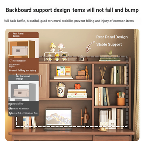 <span class=keywords><strong>Escritorio</strong></span> Ergonómico y Duradero con <span class=keywords><strong>Estantería</strong></span> Integrada para Computadora, Diseño Simple para Estudiantes, Ideal para Habitaciones de Alquiler o Dormitorios - Product Image 4