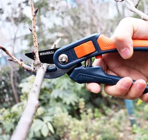 Anvil Dry Wood Pruning Shears For Gardening Heavy Duty Garden Clipper For Cutting Stems Soft Grip Hand Pruner