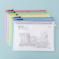 Bolsa Impermeable para Documentos de Polipropileno, Tamaño Carta, A4, A5, Bolsas de Archivo con Cierre de Malla de PVC, Bolsa para Documentos para Estudiantes, Suministros de Oficina
