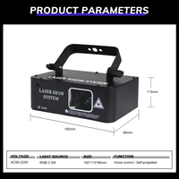 Effets lumineux variés, lumière laser RGB colorée, AC 90V 220V, alliage d'aluminium, métal, lumière de scène pour la maison, fête, DJ, discothèque, KTV, bar