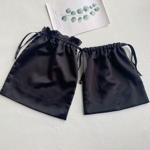 Wholesale Eco-friendly Satin Rope Handle Drawstring <b>Gift</b> <b>Bags</b> for Jewelry Makeup Clothes Shoes Packaging Luxury Pouches - Product Image 5