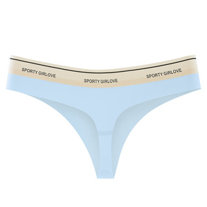 Women's Ice Silk <b>Seamless</b> <b>Thong</b> Panties Solid Ultra-thin Low-Rise T-back <b>Thong</b> Quick Dry Comfortable Yoga Underwear OEM ODM - Product Image 1