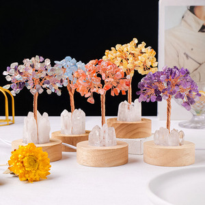 Led ánh sáng ban đêm pha lê tiền cây đèn với rõ ràng thạch anh pha lê chip đêm đèn cho trang trí nội thất Quà Tặng - Product Image 1