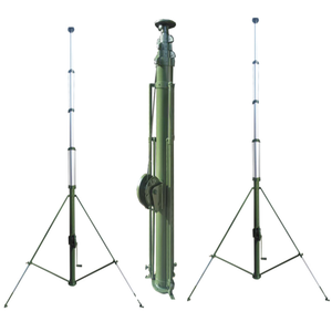 Mástil de Elevación Manual de Aleación de Aluminio con Recubrimiento en Polvo Verde de 7m 8m 9m 10m 12m 14m, Carga de 40kg para Antena Yagi - Product Image 5