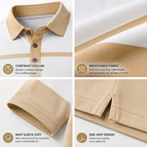 เสื้อโปโลชาย Playera Polo รุ่นพรีเมียม คอปกตัดสี แขนสั้น สไตล์ลำลอง เหมาะสำหรับใส่ไปเที่ยวพักผ่อน รับผลิตตามแบบส่วนตัว - Product Image 3