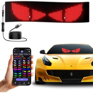 NEMGOME LED Sign For Car Devil Eyes Light Flexible <b>USB</b> 5V APP <b>Control</b> Programmable Scrolling Display Interior Upgrade - Product Image 1