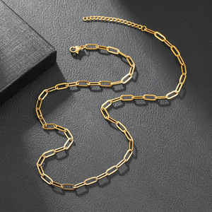 Stainless Steel <b>Long</b> Buckle Hammer Cross <b>Necklace</b> For Women 304 Steel Elegant Clavicle Chain Jewelry Daily Wear Gift - Product Image 3