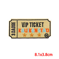 Patchs brodés thermocollants et à coudre Vert Orange Rouge Kruikenstad Carnaval 1111 Bow XOXO VIP Ticket pour vêtements et vestes