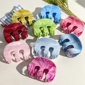 Pinzas de Pelo Brillantes de Alta Calidad de 8.5cm, Pinzas de Garra para Cola de Caballo, Pinzas de Pelo Tipo Tiburón para la Parte Trasera de la Cabeza, Pinzas para Peinados Semi-Arreglados, Estilo Fiesta - Product Image 1