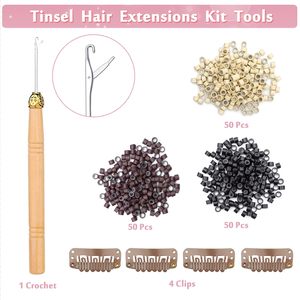 Kit di Tinsel per <span class=keywords><strong>Capelli</strong></span> 20 Colori 4800 Ciocche 48 Pollici Resistenti al Calore <span class=keywords><strong>Extension</strong></span> <span class=keywords><strong>Capelli</strong></span> Lisci con Clip Glitter Fatati per Ragazze - Product Image 5