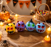 TPR Halloween Hundegesicht-Wechselball Halloween Squishy Hundegesicht-Wechselspielzeug Langsam Zurückfederndes Squishy Stressabbau-Quetschspielzeug