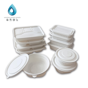 Kangran tạo ra oxy phong cách Mỹ 5 ngăn thức ăn nóng Hộp Ăn Trưa lò vi sóng tủ đông phân hủy sinh học nhà hàng dùng một lần - Product Image 3
