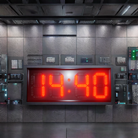 Jhering 12 Zoll rote LED-Digitaluhr Große 7-Segment-Wand-Timer-Anzeige mit hoher Temperatur Luft feuchtigkeit