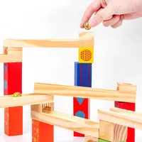 Più nuovo Design Montessori giocattolo educativo in legno fai da te palla orbitale Tracking Bead gioco Building Block per bambini