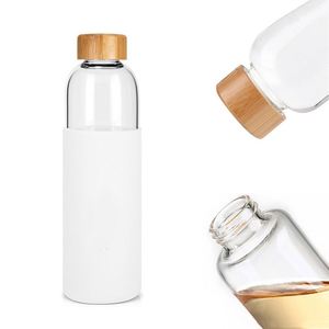 Bouteille d'eau en verre borosilicate 500 ml 1000 ml avec logo couleur personnalisé 2026 et manchon en silicone incassable pour cadeaux promotionnels - Product Image 6
