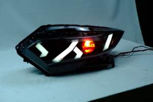 Faros LED de 12V para <span class=keywords><strong>HRV</strong></span> 2019-2022, Diseño de Proyección de Ojos de Diablo de Alta Calidad, DRL, Luz <span class=keywords><strong>Azul</strong></span> Súper Brillante, Color 8000K - Product Image 5