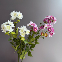 Chrysanthème artificiel coloré à longue tige, marguerite sauvage pour la décoration florale de mosquées et de fêtes
