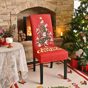 Modern Printed Polyester Christmas <b>Chair</b> <b>Covers</b>-Durable Machine Washable Eco-Friendly for Hotel and <b>Wedding</b> <b>Chairs</b> - Product Image 3