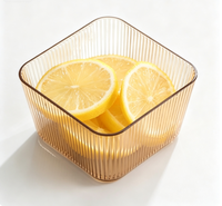 Transparante kleine voedselbordjes, fruitplateau, dikke acryl schaal met compartimenten, snack- en dessert schaal, hotelschaal voor gebak, dessertkom