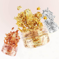 Feuille d'or 28304 feuille métallique pour ongles, peinture, artisanat, Slime et fabrication de bijoux en résine