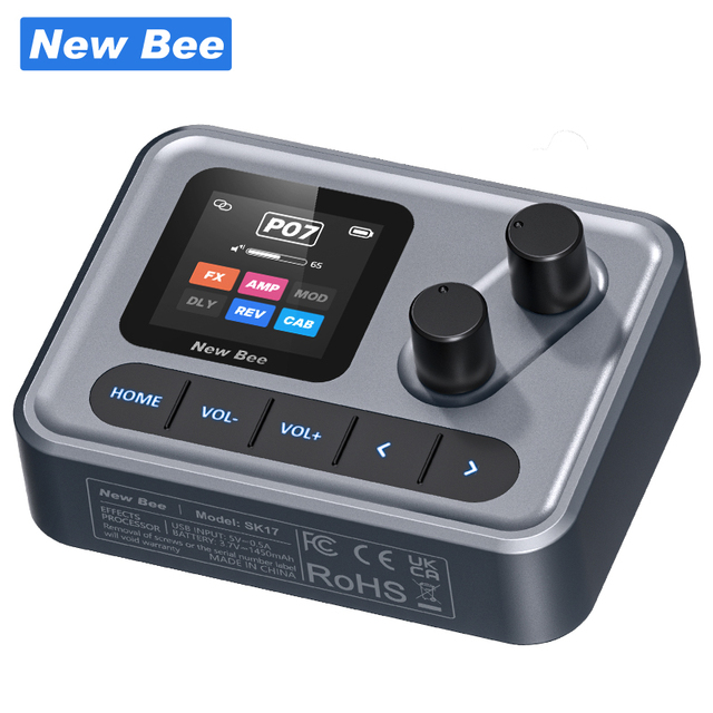 New 80 Presets with AMP & IR Customization Bass Guitar Effects Processor Portable Multi-effects Processor for Guitar, Bass