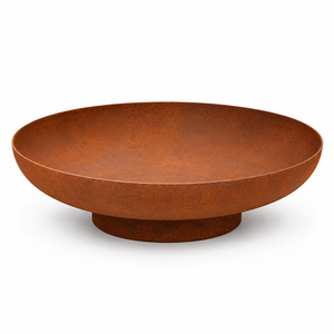 Brasero d'extérieur rond personnalisé en acier Corten, foyer à bois <span class=keywords><strong>pour</strong></span> jardin, patio, cour, chauffage et barbecue - Product Image 2