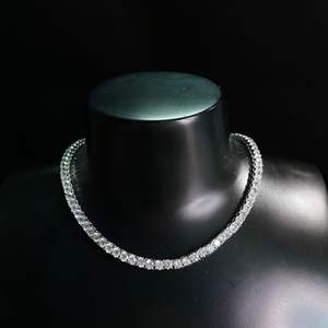 925 Sterling <b>Silver</b> Ice Out Diamond <b>Tennis</b> Chain <b>Necklace</b> 4mm Women Chain Bling Bracelet Fashion Women Jewelry - Product Image 2