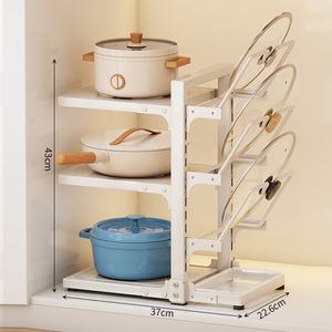 Étagères de cuisine ménage multicouche mettre pot rack multifonctionnel comptoir sous l'évier armoire cuisine supports de rangement - Product Image 2