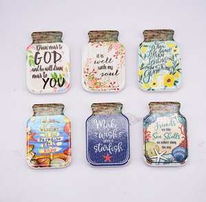 Autocollant magnétique en céramique écologique en forme de bouteille à la dérive, design végétal, souvenir de remise de diplôme, aimant de réfrigérateur, cadeau décoratif - Product Image 3