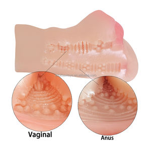 <span class=keywords><strong>2</strong></span> In 1 Realistische Vaginal & Anus Pussy Spielzeug für Männer Tragbare realistische Tasche Pussy männliche Mastur bator - Product Image 5