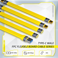 Kabel Data USB tipe-c 10Gbps, kabel Data USB tipe-c 10Gbps, kabel FPC pendek pengisian cepat QC4 5A untuk Laptop, Dok Power Bank ponsel