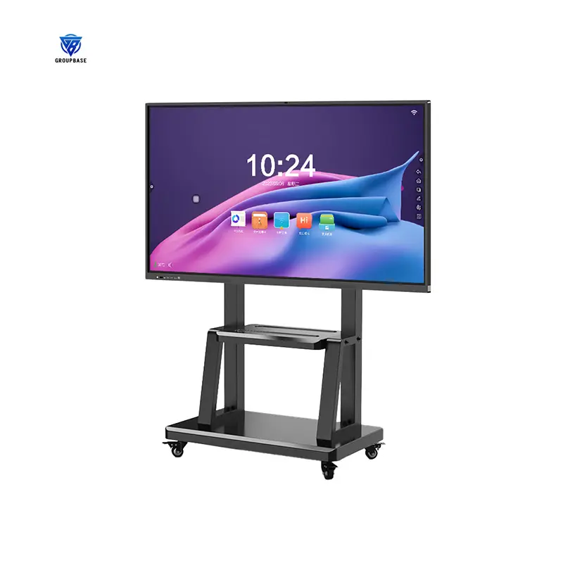 55 65 75 Inch Draagbaar Lcd-Scherm Elektronisch Digitaal Intelligent Klassenbord Interactief Whiteboard