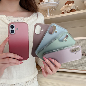เคสโทรศัพท์แบบด้านไล่เฉดสีฤดูร้อนสองชั้น ดีไซน์มินิมอล สำหรับ iPhone17ProMax/16/15 รุ่น Unisex - Product Image 4