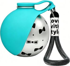 Leyocar - Botella de Viaje para Perros y Gatos, de Acero Inoxidable 304, Plegable, con Tazón de Silicona, Antiderrames, para Paseos y Campamentos - Product Image 1