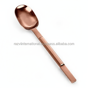 Cuchara de hielo chapada en cobre, elegante herramienta de cocina de Metal envejecido tradicional para decoración de dormitorio - Product Image 1