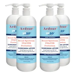 OEM sunscreen spf 50 korean Waterproof UVA/UVB Protection Odorless Skin Protector Sunscreen SPF 50 Lotion