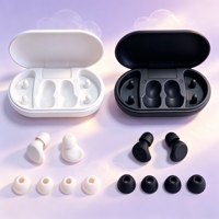 Bouchons d'oreilles lavables blancs doux pour le sommeil et contre le ronflement, ajustement confortable |   Bouchons d'oreilles en silicone pour dormir.