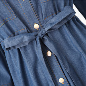 नई आगमन डेनिम शैली मुस्लिम महिलाओं ने पैंट की लंबी जैकेट के साथ बना दिया - Product Image 3