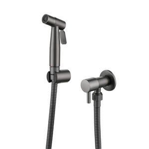 Pistolet de pulvérisation pour bidet Bingtao en acier inoxydable 304 gris bronze, douchette pour toilettes avec robinet d'angle - Product Image 1