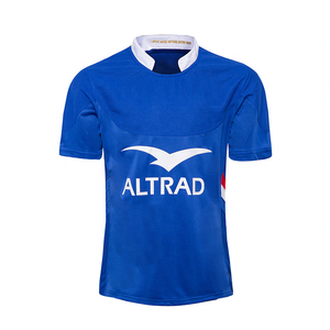 Maillot de <span class=keywords><strong>Rugby</strong></span> Coq Français Domicile et Extérieur T-shirt Polo à Manches Courtes Vêtements de <span class=keywords><strong>Rugby</strong></span> Hommes <span class=keywords><strong>France</strong></span> - Product Image 1