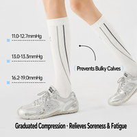 Chaussettes de sport professionnelles respirantes à compression, chaussettes fines élastiques pour mollets, chaussettes de compression pour la course estivale