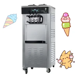 Milk Tea Shop Soft Serve Three Flavor Commercial 12 L Ice Cream Maker Ice Cream Making Machine