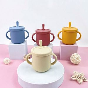 New Arrival Dual Function Snack Storage Sippy Cup BPA Free Silicone <b>Toddler</b> Drinking With Training Lid - Product Image 3