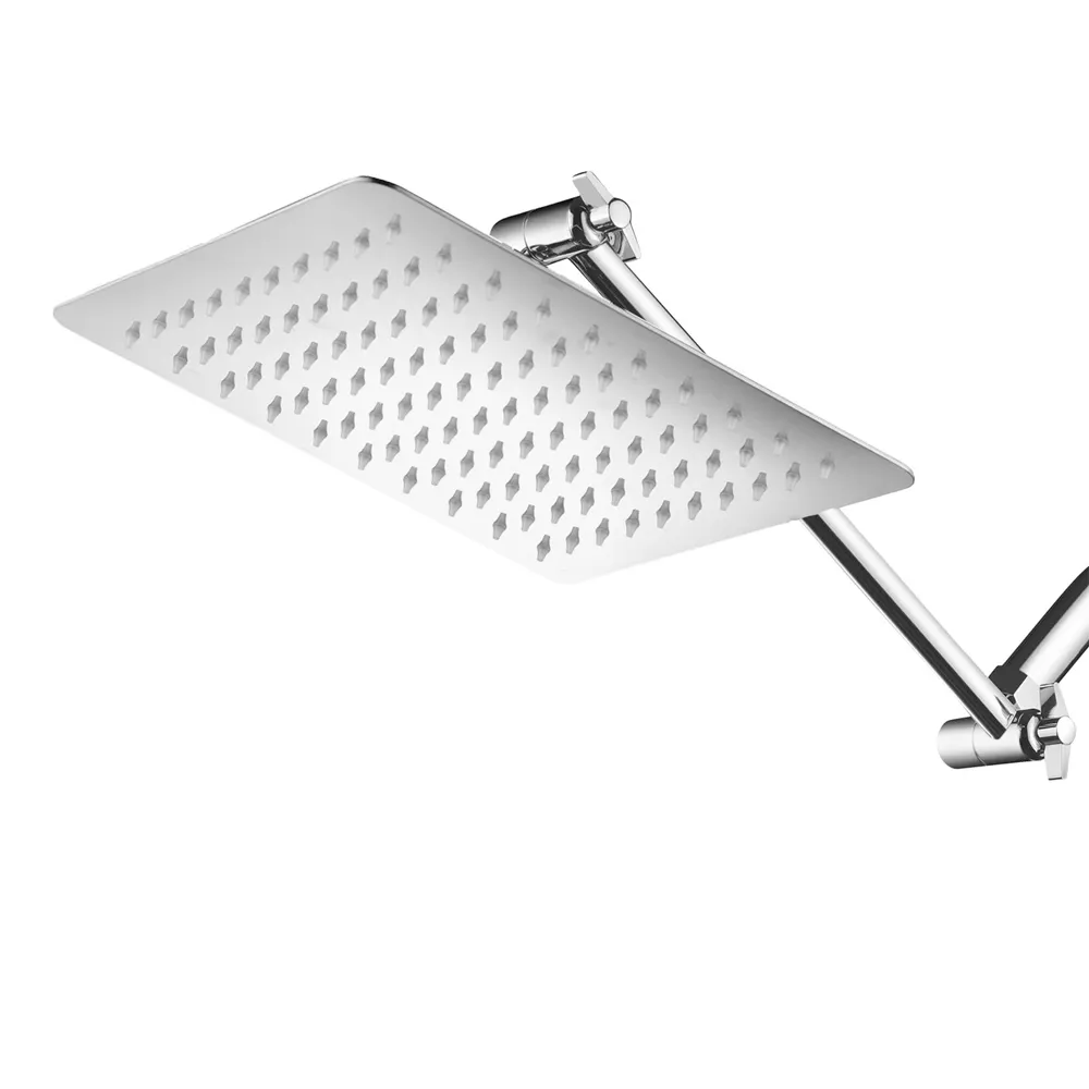 8 inch 10 inch 12 inch Stainless Steel Overhead Shower Top Ceiling Mounted Rain Shower Head With Extension Shower Arm
