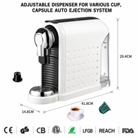 Machine à expresso 19 bars compatible avec les dosettes NS/ESE pour usage domestique et commercial