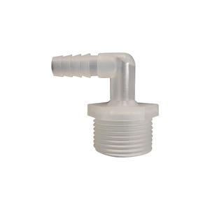 Codo de Rosca Macho de 5/16 con Conector Rápido de 6 Puntas Tipo Pagoda, Accesorios de Plástico para Acuarios con Sistema de Bloqueo - Product Image 1