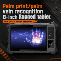 Tablet Resistente IP65 con Android 13 GMS, Pantalla de 8 Pulgadas, Batería de 8000 mAh, NFC, RFID, 4G, GPS, BT5.0, Lector de Venas Palmares, Software Personalizado, Seguridad, Patrulla, OEM, ODM